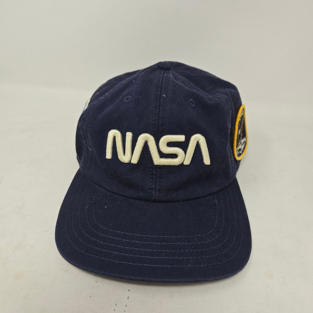 American Needle NASA Apollo 11 Navy Blue Snapback Hat Space Mission Patch Cap